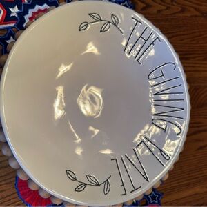 Rae Dunn Cream Ceramic Serveware Dining Plate